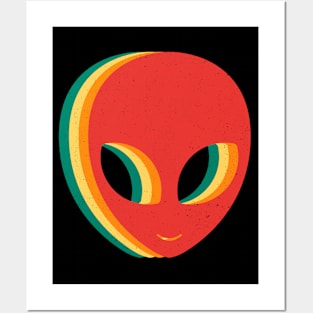 Retro Vintage Alien Posters and Art